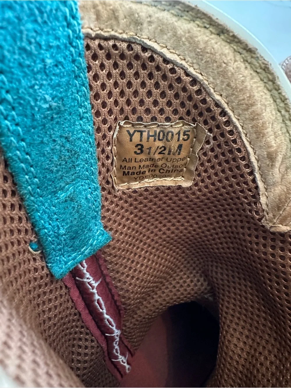 Youth twisted X Brown & Teal Western Cowboy Boots, boys 3.5